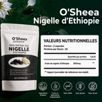 Valeurs nutritionnelles O'Sheea