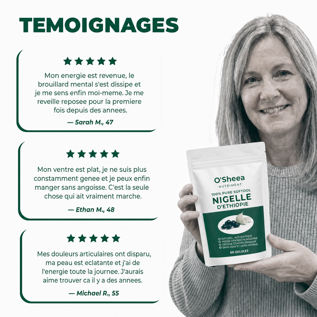 Temoignages clients O'Sheea