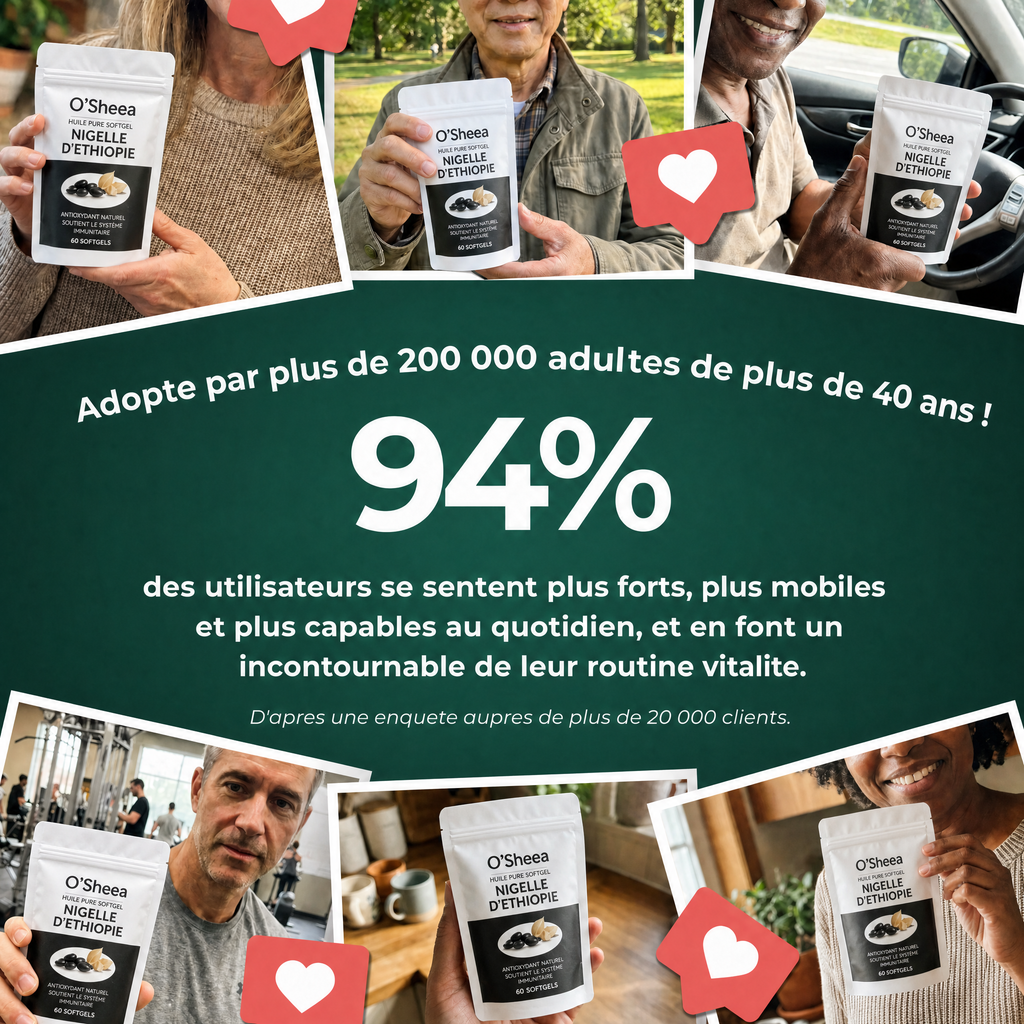 94% des utilisateurs satisfaits O'Sheea