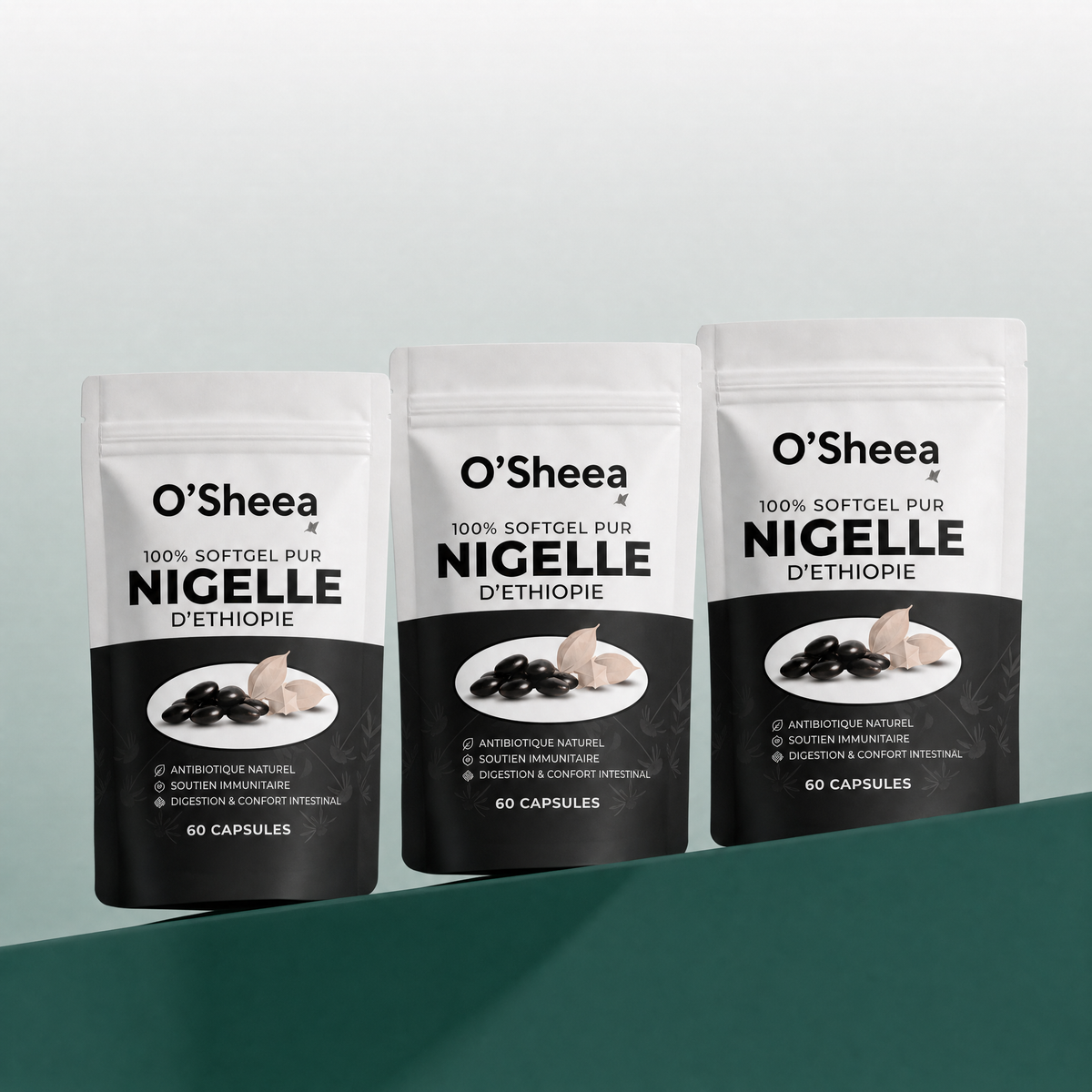 Trois sachets O'Sheea